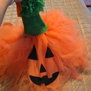 Pumpkin Tulle Dress For HALLOWEEN sz3-4T